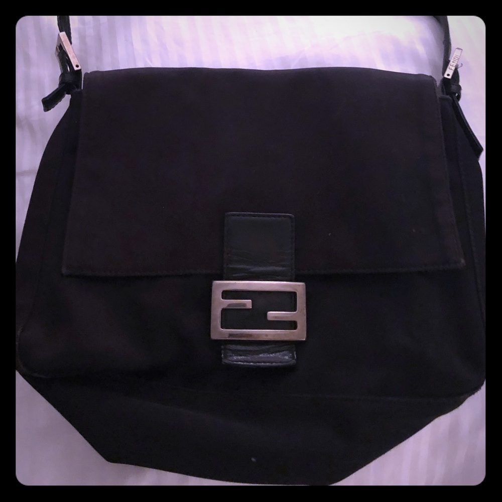 Fendi vintage silver buckle bag